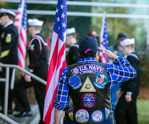 outside a funeral service for navy airmen apprentice cameron walters