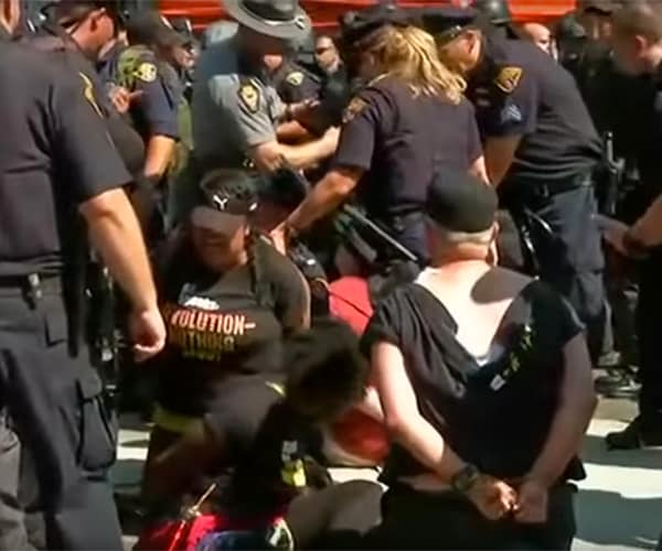 Cleveland Protests at RNC Include Flag Burning, Result in 18 Arrests