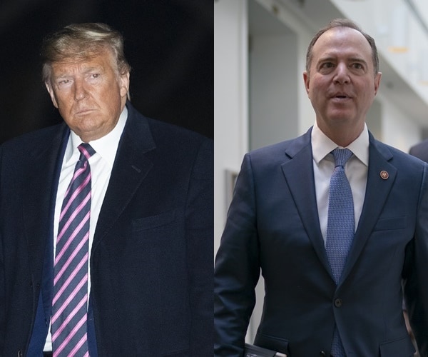 president donald trump and rep. adam schiff are next to each other