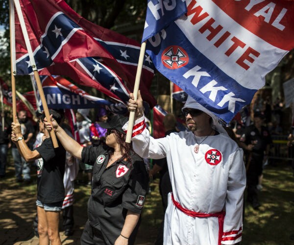 Klan Members Rally against Removal of General Lee Statue in Virginia