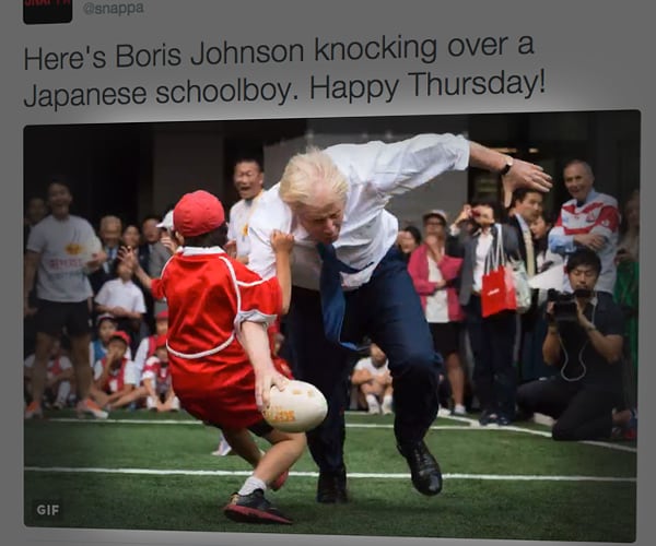 Boris Johnson's Rugby Hit on Japanese Boy Wasn't So Jolly