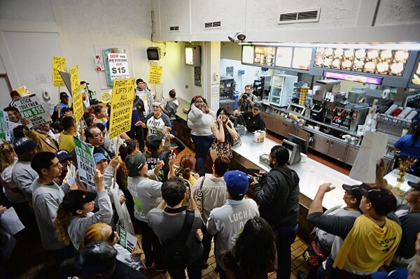 Fast Food Protesters Seeking $15 Per Hour March in 200 Cities