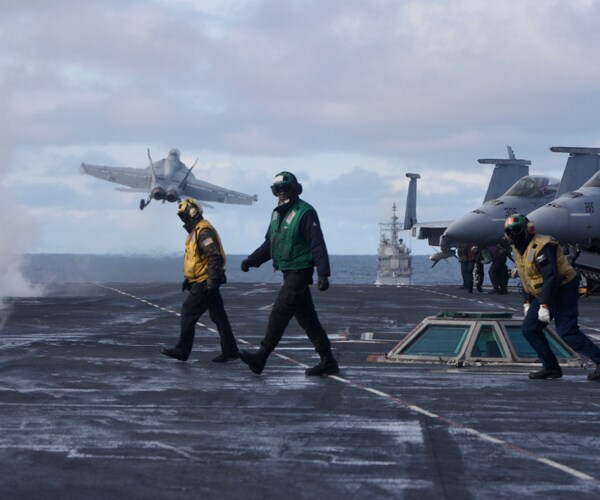 A Navy F/A-18F Super Hornet