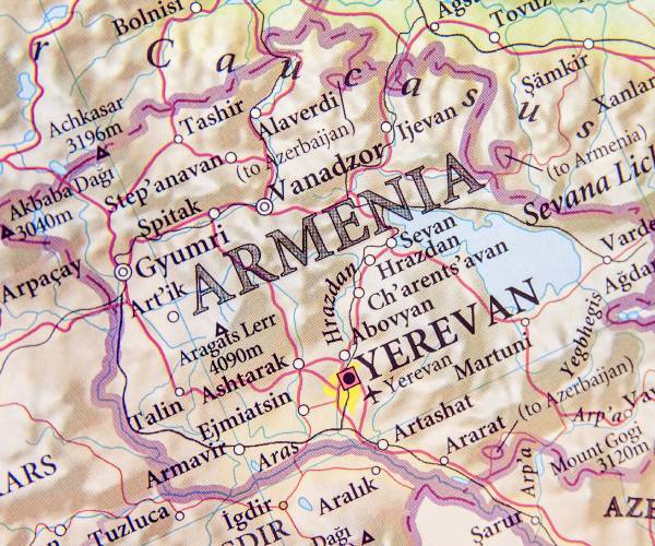 map of armenia