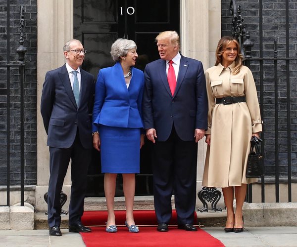 Trump to Theresa May: 'Stick Around'