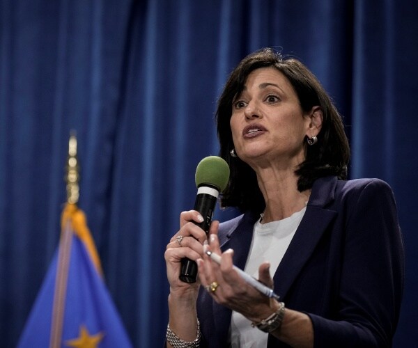 Dr. Rochelle Walensky during a press conference