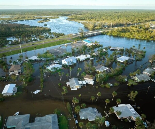 flooded neighborhood