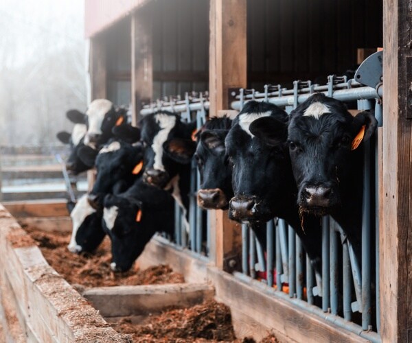 dairy cows at dairy farm