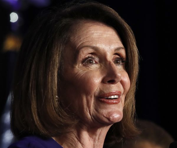 house minority leader nancy pelosi speaks about democratic gains in the house