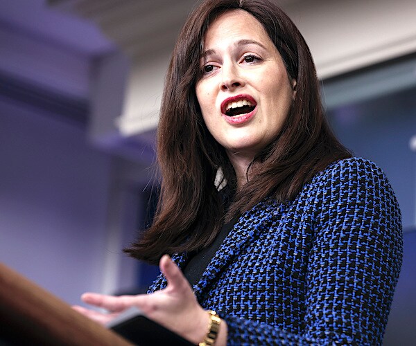 Deputy National Security Advisory for Cyber and Emerging Technology Anne Neuberger speaks during a briefing