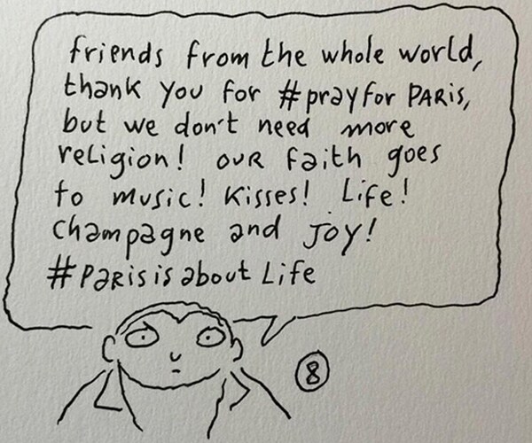 'Pray for Paris' Sentiment Not Shared by Charlie Hebdo Cartoonist