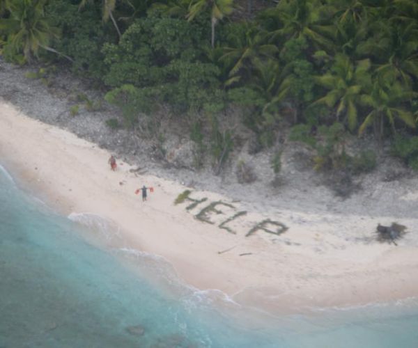 'Castaway' Rescue on Pacific Island: Men Spell Out 'Help' With Leaves