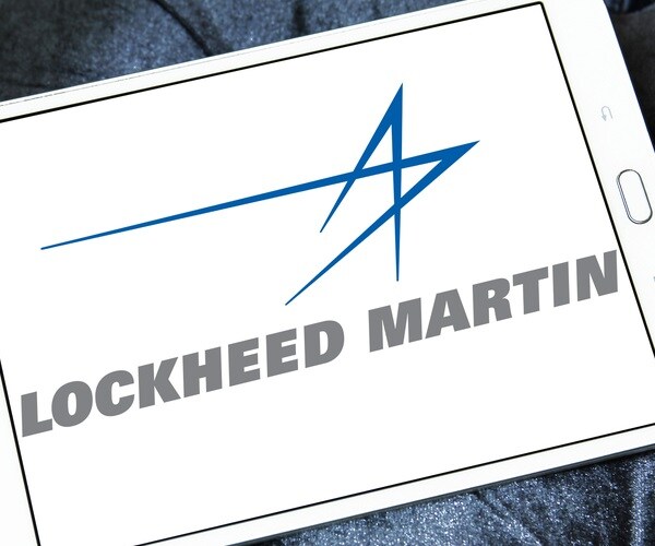 lockheed martin corporate logo symbol emblem on a computer screen