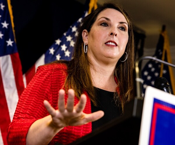 ronna mcdaniel speaks to press