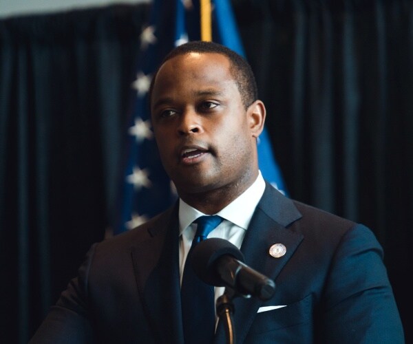 Kentucky Attorney General Daniel Cameron at a press conference