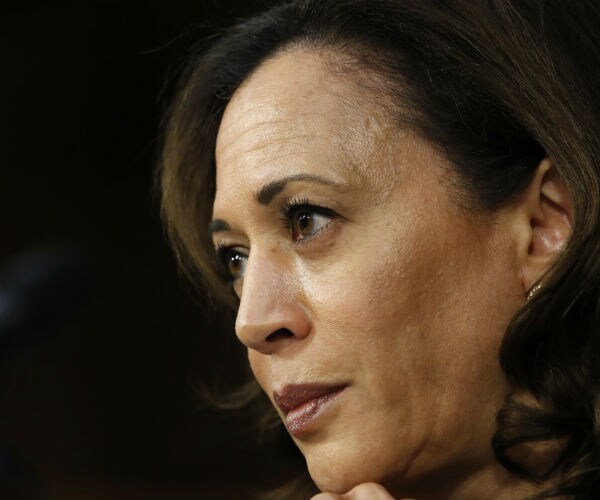 sen. kamala harris is seen in a close-up profile pic