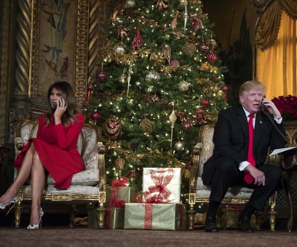 Trumps Take Calls from Children on Christmas Eve