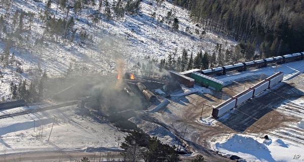 Train Derailment in Canada Catches Fire, Forces Home Evacuations