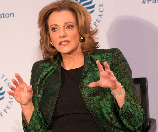 kt mcfarland speaks at an event