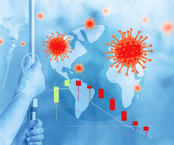 the world map showing coronavirus cases