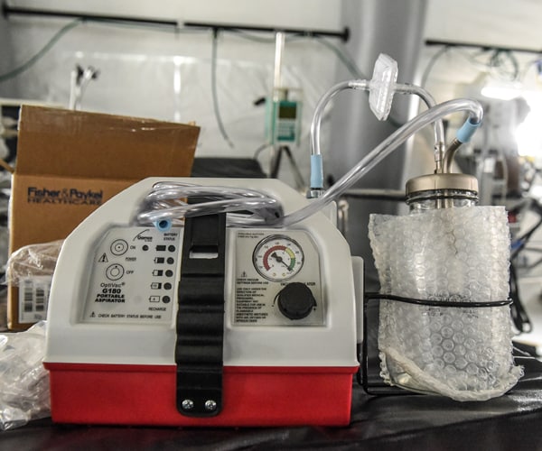 a ventilator at a new york city field hospital