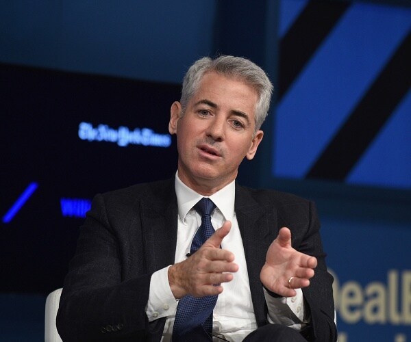 bill ackman sits onstage