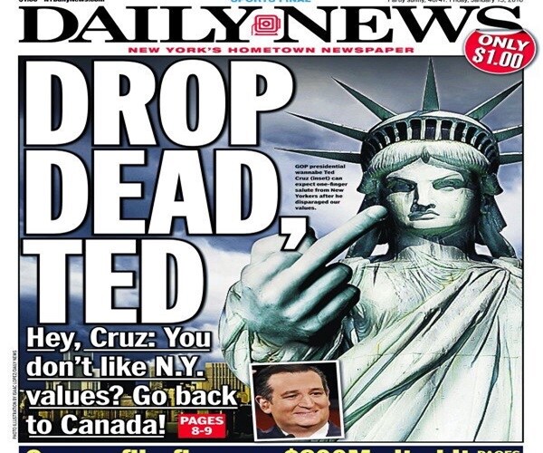 NY Daily News Gives Cruz the Middle Finger