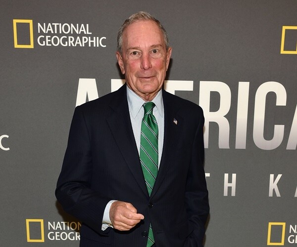 mike bloomberg poses for a photo at at screening