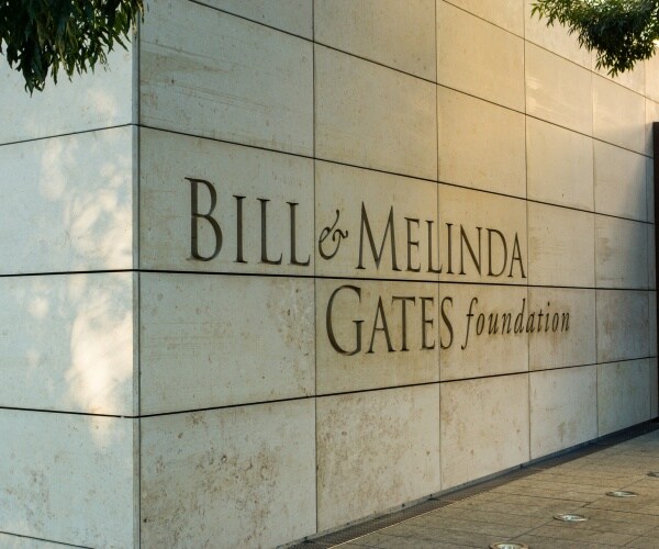 gates foundation is shown engraved on a wall