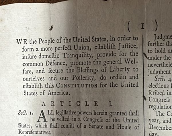 A Rare Copy of the US Constitution Went Missing for Centuries. Now It's Being Auctioned for Millions