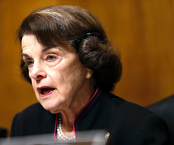 dianne feinstein speaks during a senate committee hearing