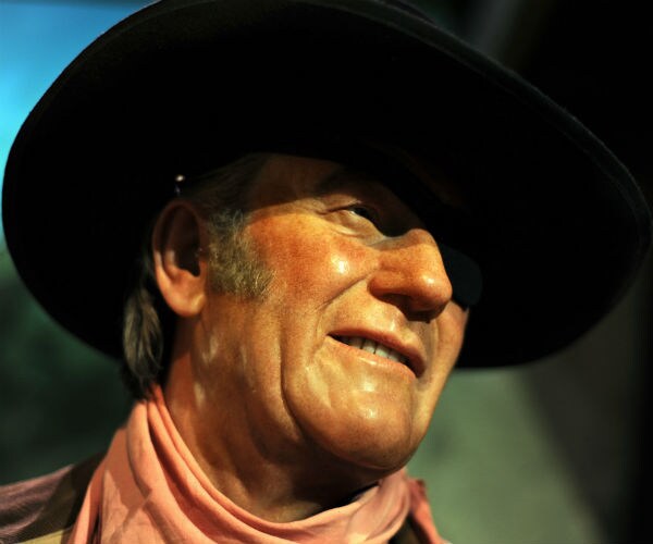 a wax figure of actor john wayne is seen at the celebrity awards hall" exhibition at madame tussauds in Hollywood, 