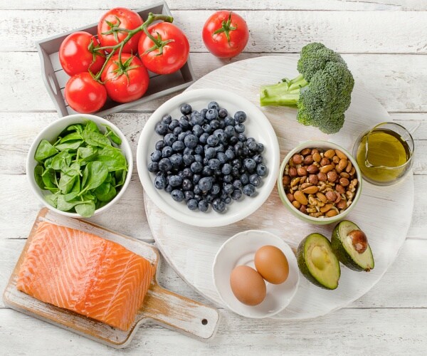 salmon, nuts, berries, other brain foods