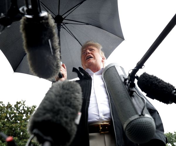 president donald trump talking to reporters