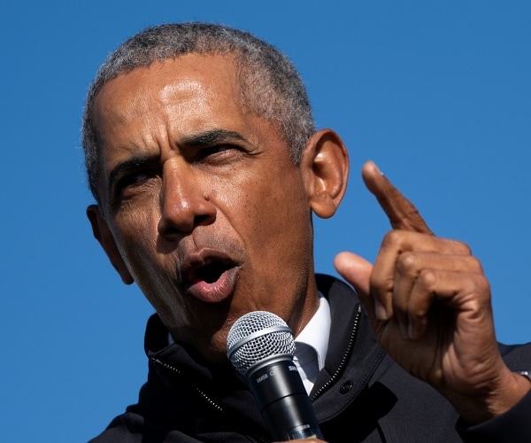 barack obama speaks onstage