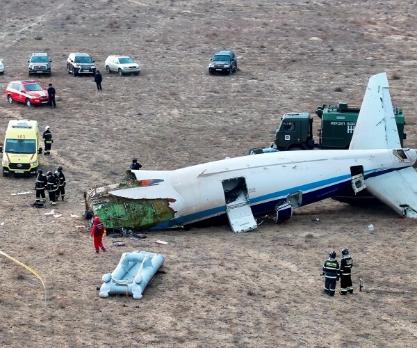 a plane crash site