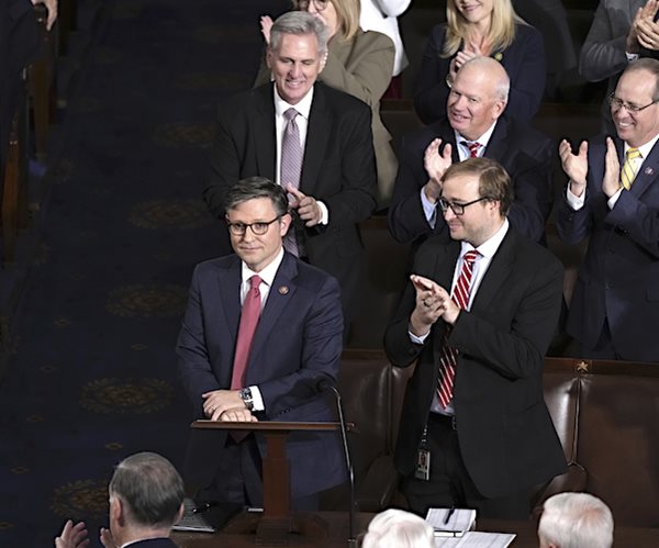 House Speaker Mike Johnson Wins Gavel With Full GOP Support