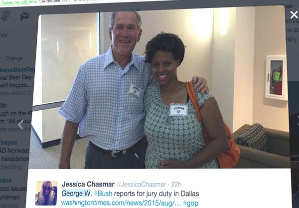 George W. Bush's Jury Duty Makes for Feel-Good Viral Photo