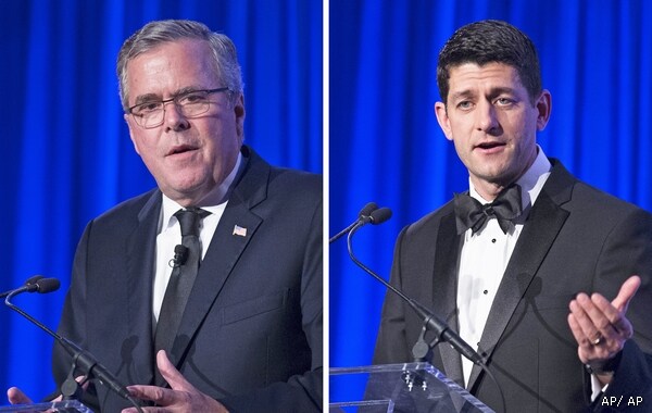 Jeb Bush, Paul Ryan Wow Donors in New York City with Focus on Poverty