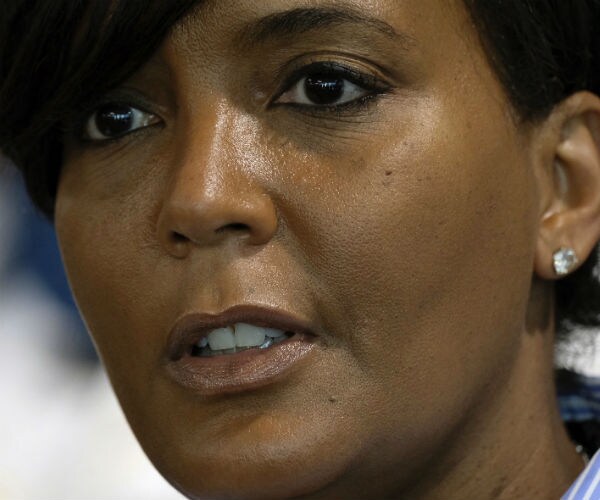 atlanta mayor keisha lance bottoms is seen in a close-up profile photo