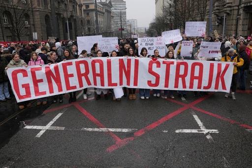 Driver Rams Anti-government Rally in Serbia's Capital, Injures One Protester