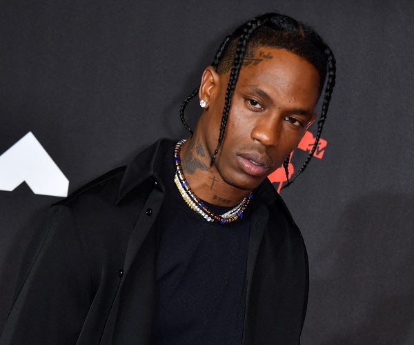 travis scott arrives at awards show