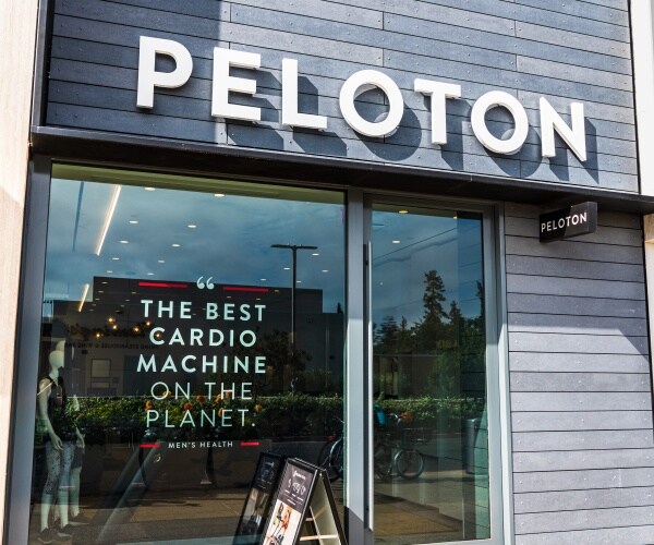 outside of Peloton bike storefront