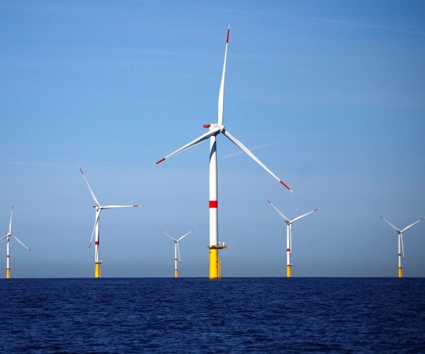 wind turbines at a offshore wind farm