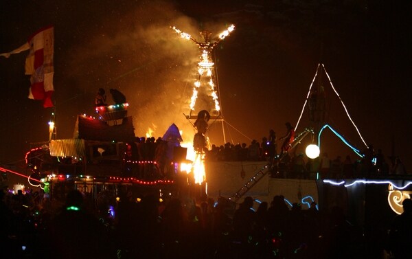 Burning Man Closed by Rare Rain Deluge in Nevada Desert