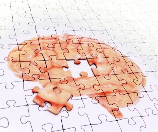 puzzle of brain with pieces missing