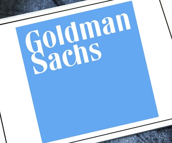 goldman sachs logo symbol on tablet screen