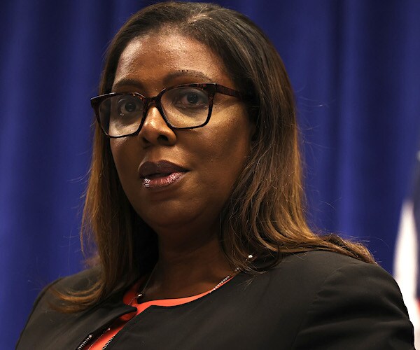 letitia james speaks before a news conference