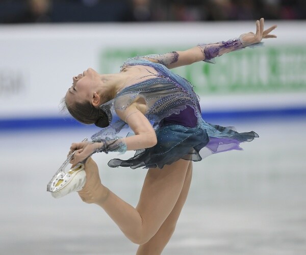 Kamila Valieva figure skater from Russia during a performanc