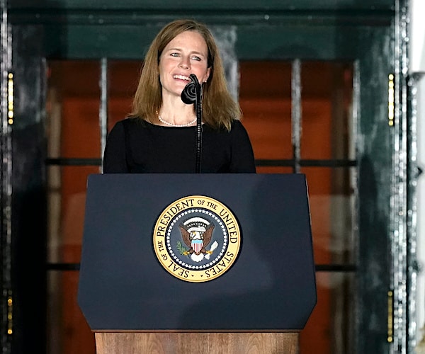 justice amy coney barrett speaks after her senate confirmation